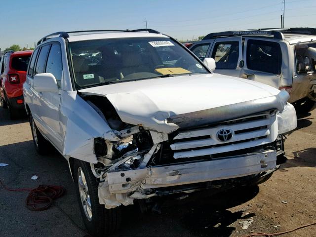 JTEEP21A640003359 - 2004 TOYOTA HIGHLANDER WHITE photo 1