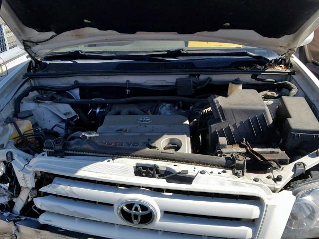 JTEEP21A640003359 - 2004 TOYOTA HIGHLANDER WHITE photo 7