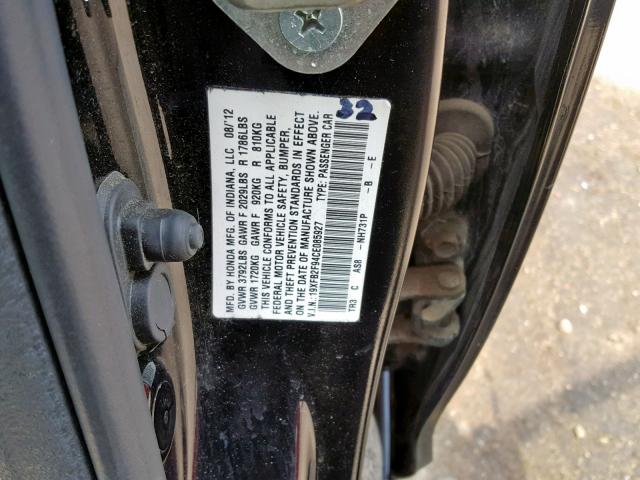 19XFB2F94CE085927 - 2012 HONDA CIVIC EXL 黑色 照片 10