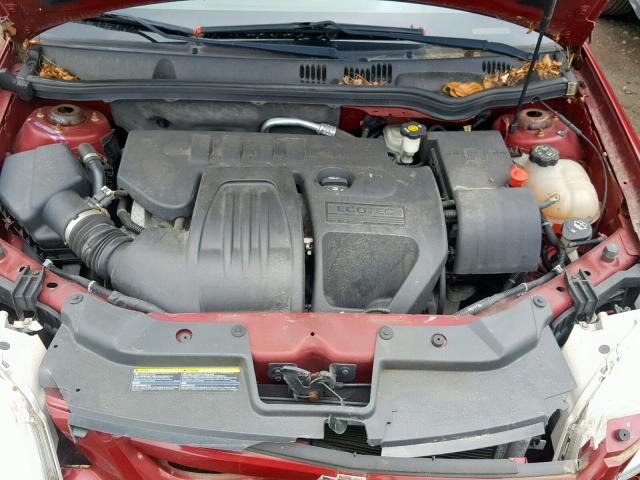 1G1AL15F377232911 - 2007 CHEVROLET COBALT LT RED photo 7