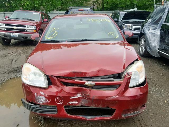 1G1AL15F377232911 - 2007 CHEVROLET COBALT LT RED photo 9