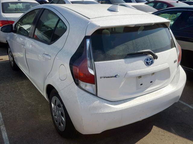 JTDKDTB38G1115343 - 2016 TOYOTA PRIUS C WHITE photo 3