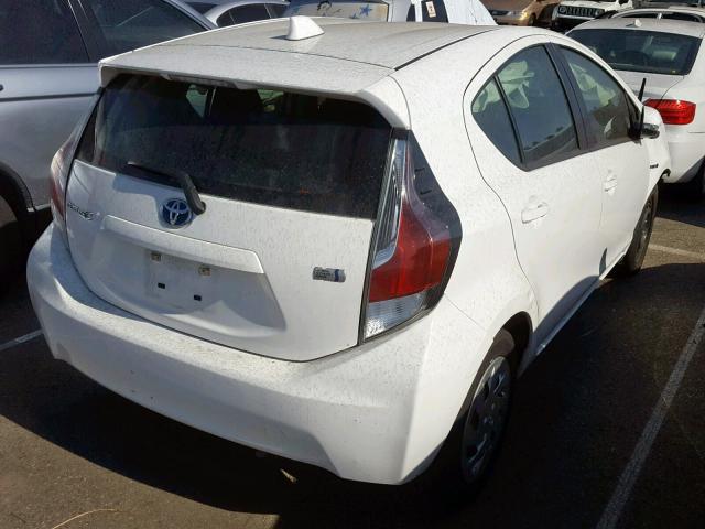 JTDKDTB38G1115343 - 2016 TOYOTA PRIUS C WHITE photo 4