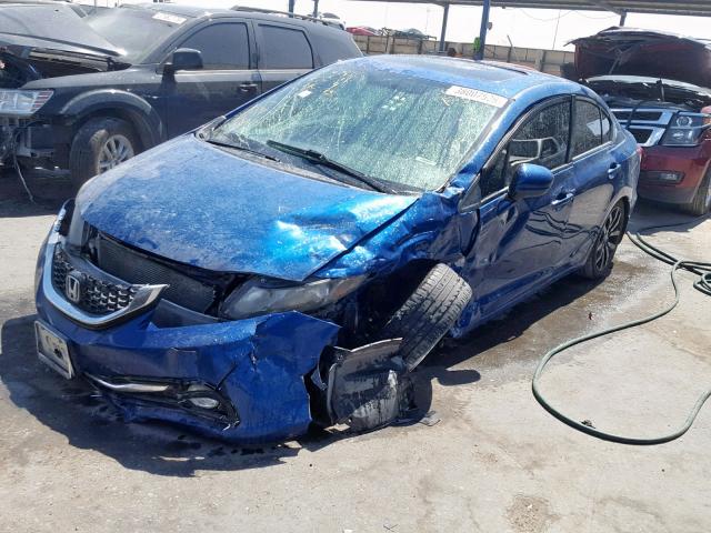 2HGFB2F9XFH510593 - 2015 HONDA CIVIC EXL BLUE photo 2