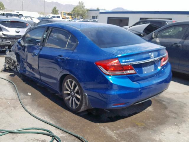 2HGFB2F9XFH510593 - 2015 HONDA CIVIC EXL BLUE photo 3