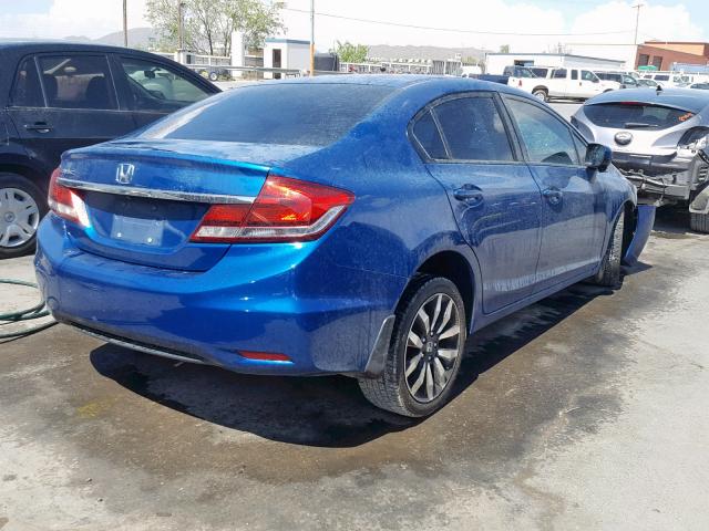 2HGFB2F9XFH510593 - 2015 HONDA CIVIC EXL BLUE photo 4