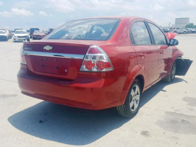 KL1TD5DE3AB090746 - 2010 CHEVROLET AVEO LS RED photo 4