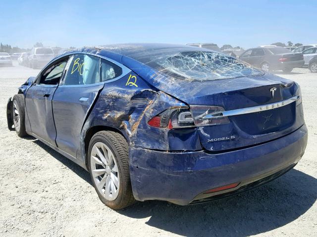 5YJSA1E27HF186929 - 2017 TESLA MODEL S BLUE photo 3