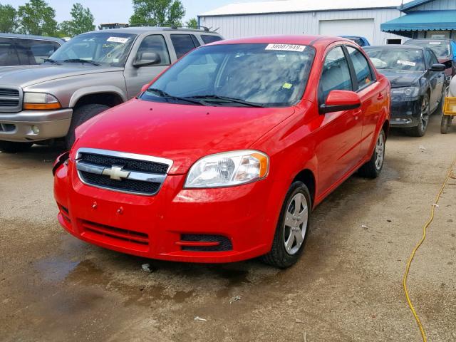 KL1TD5DE9BB146044 - 2011 CHEVROLET AVEO LS RED photo 2