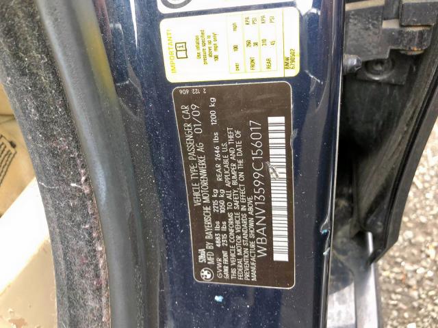 WBANV13599C156017 - 2009 BMW 528 XI BLUE photo 9