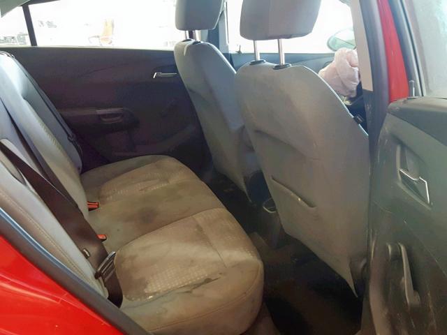 1G1JA5SH9C4121018 - 2012 CHEVROLET SONIC LS RED photo 6