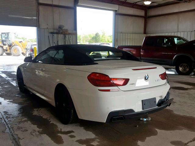 WBAYP1C56FD216994 - 2015 BMW 650 XI WHITE photo 3