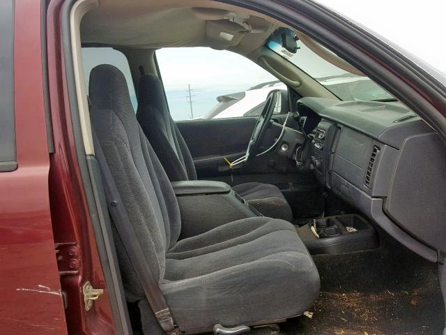 1D7HG48N93S239793 - 2003 DODGE DAKOTA QUA MAROON photo 5