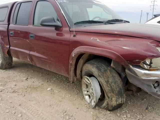 1D7HG48N93S239793 - 2003 DODGE DAKOTA QUA MAROON photo 9