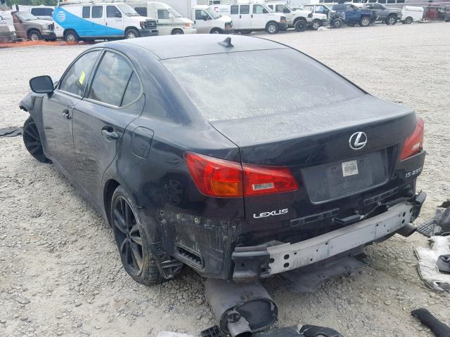 JTHBK262775047545 - 2007 LEXUS IS 250 BLACK photo 3