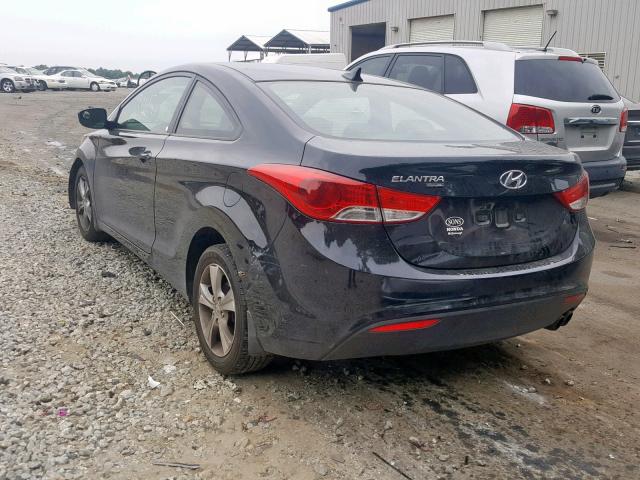 KMHDH6AE9DU016991 - 2013 HYUNDAI ELANTRA CO BLACK photo 3