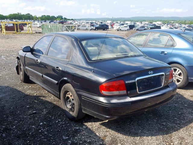 KMHWF25S64A063162 - 2004 HYUNDAI SONATA GL BLACK photo 3