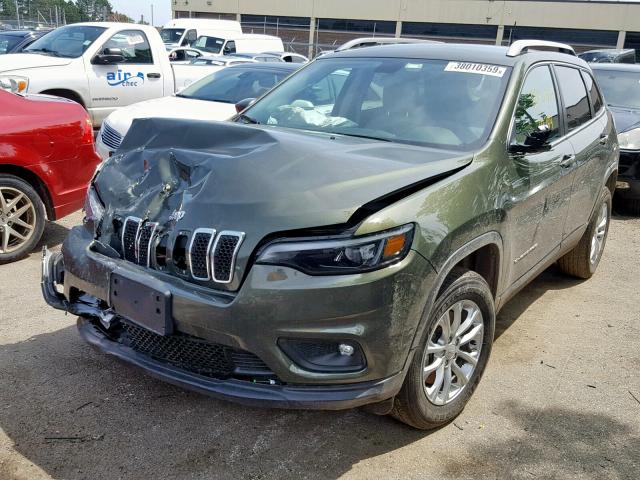 1C4PJMCB3KD212161 - 2019 JEEP CHEROKEE L GREEN photo 2