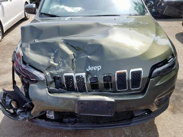 1C4PJMCB3KD212161 - 2019 JEEP CHEROKEE L GREEN photo 7