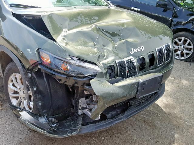 1C4PJMCB3KD212161 - 2019 JEEP CHEROKEE L GREEN photo 9