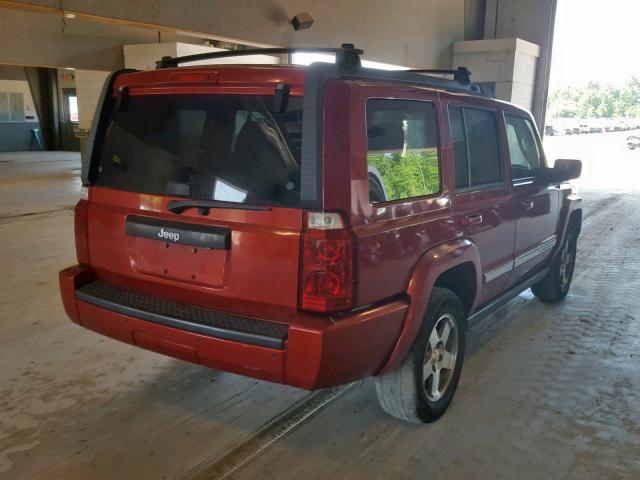 1J4RH4GK2AC113733 - 2010 JEEP COMMANDER RED photo 4