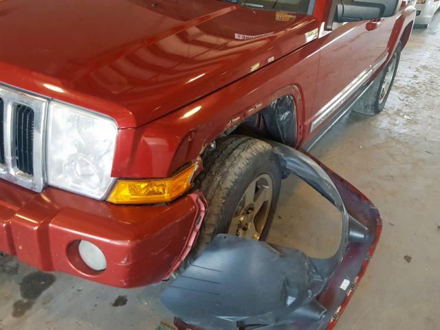 1J4RH4GK2AC113733 - 2010 JEEP COMMANDER RED photo 9