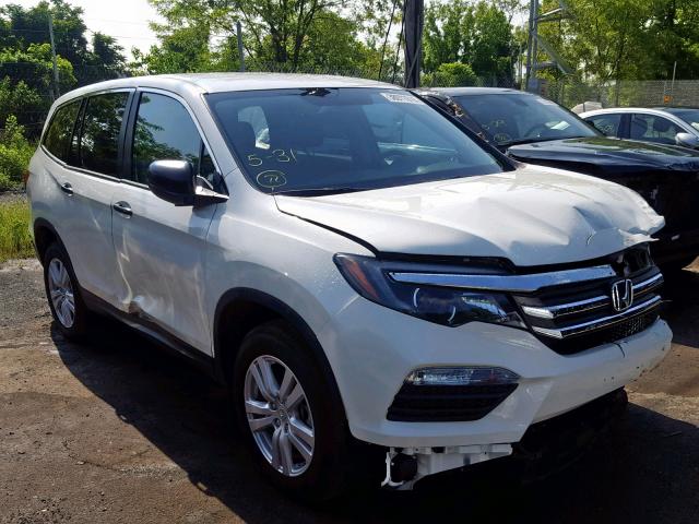 5FNYF6H1XJB073090 - 2018 HONDA PILOT LX WHITE photo 1