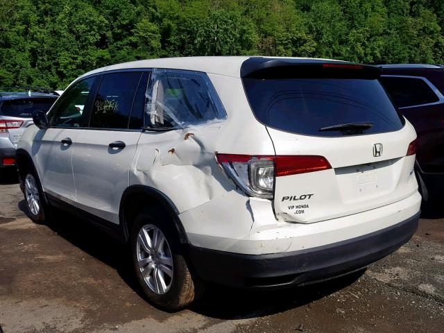 5FNYF6H1XJB073090 - 2018 HONDA PILOT LX WHITE photo 3