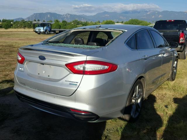 3FA6P0K97ER212635 - 2014 FORD FUSION TIT SILVER photo 4