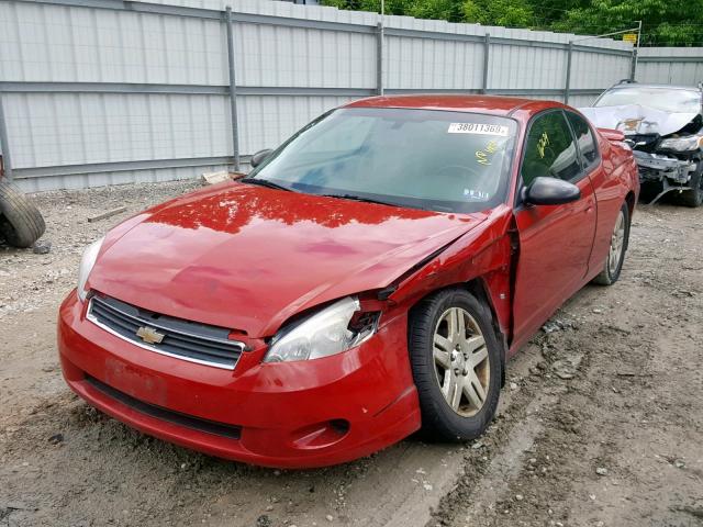 2G1WK15K679419256 - 2007 CHEVROLET MONTE CARL RED photo 2