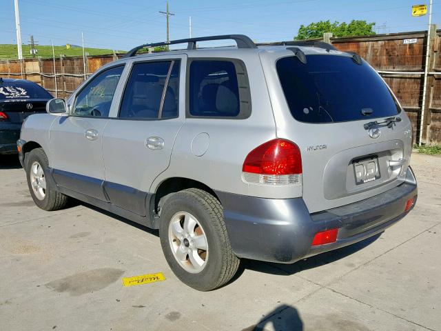 KM8SC73D25U888043 - 2005 HYUNDAI SANTA FE G SILVER photo 3