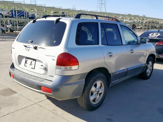 KM8SC73D25U888043 - 2005 HYUNDAI SANTA FE G SILVER photo 4