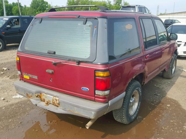 1FMDU34X6TUC54979 - 1996 FORD EXPLORER MAROON photo 4