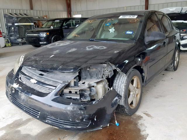 1G1AL58F887146689 - 2008 CHEVROLET COBALT LT BLACK photo 2