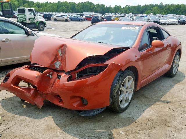 4A3AK64F57E058244 - 2007 MITSUBISHI ECLIPSE ES ORANGE photo 2