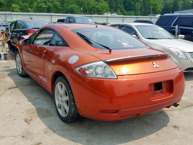 4A3AK64F57E058244 - 2007 MITSUBISHI ECLIPSE ES ORANGE photo 3