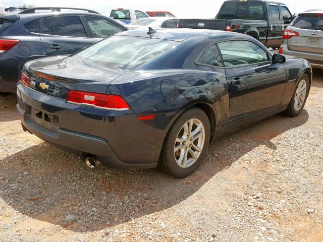 2G1FA1E39E9152154 - 2014 CHEVROLET CAMARO LS BLUE photo 4