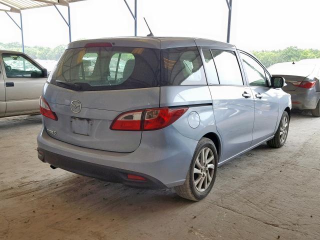 JM1CW2BLXC0130127 - 2012 MAZDA 5 BLUE photo 4