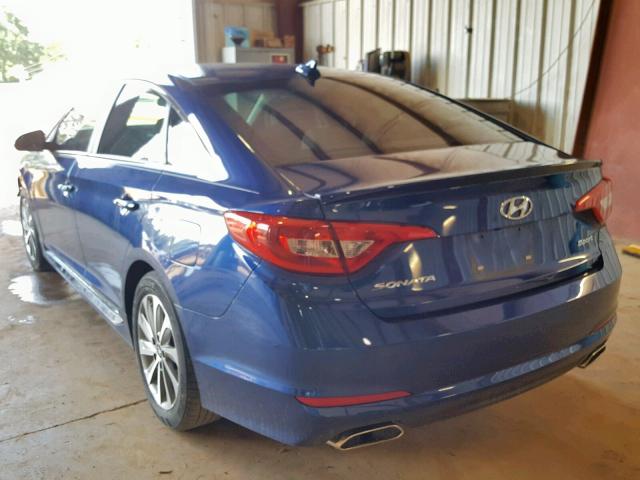 5NPE34AF7HH540337 - 2017 HYUNDAI SONATA SPO BLUE photo 3