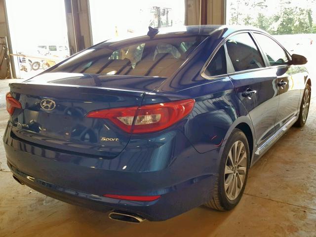 5NPE34AF7HH540337 - 2017 HYUNDAI SONATA SPO BLUE photo 4