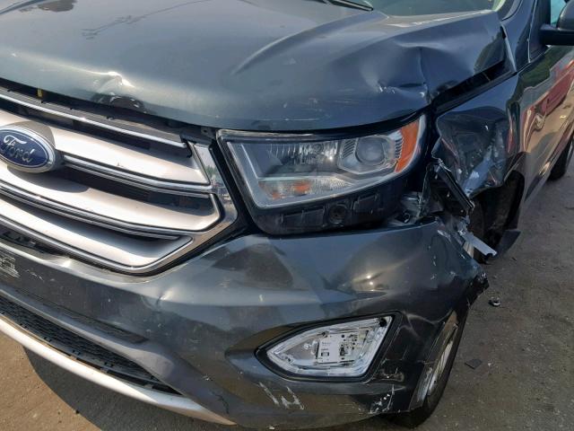 2FMTK4K8XFBB28606 - 2015 FORD EDGE TITAN SILVER photo 9