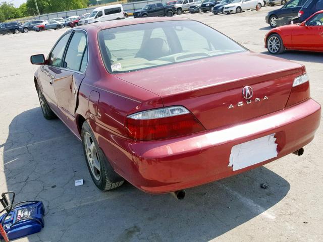 19UUA56692A029941 - 2002 ACURA 3.2TL RED photo 3