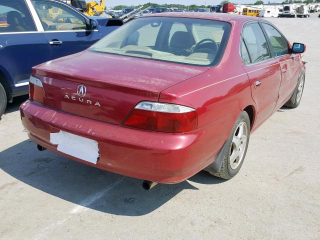 19UUA56692A029941 - 2002 ACURA 3.2TL RED photo 4