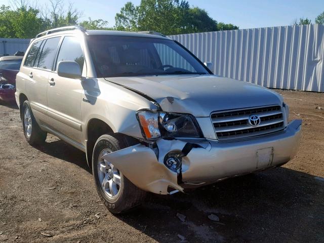 JTEHF21A730135352 - 2003 TOYOTA HIGHLANDER TAN photo 1