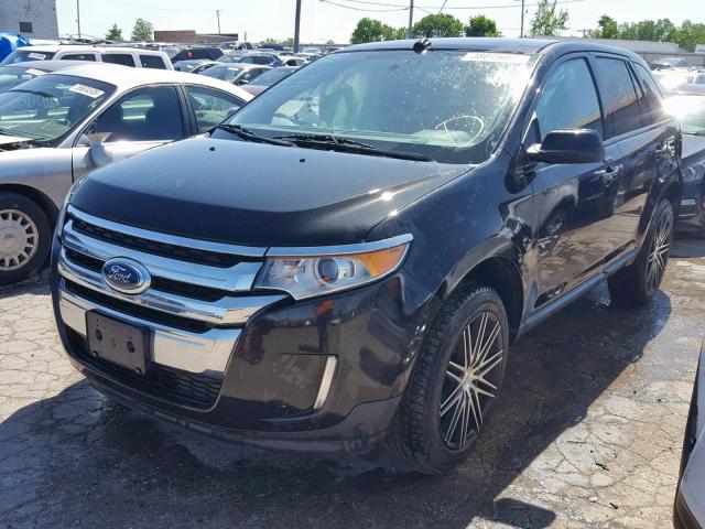 2FMDK3JC7DBA97168 - 2013 FORD EDGE SEL BLACK photo 2