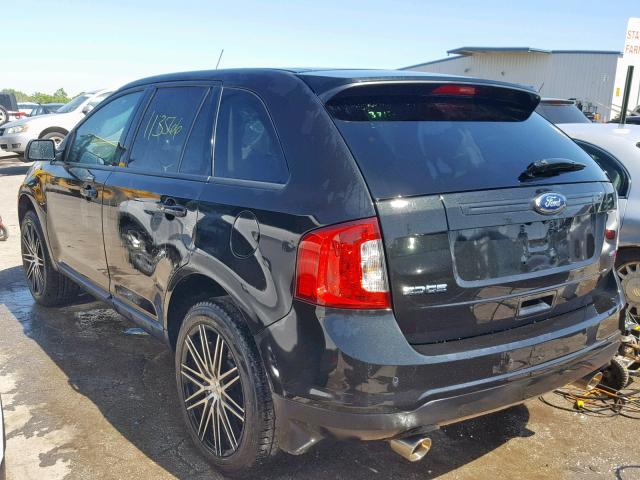 2FMDK3JC7DBA97168 - 2013 FORD EDGE SEL BLACK photo 3