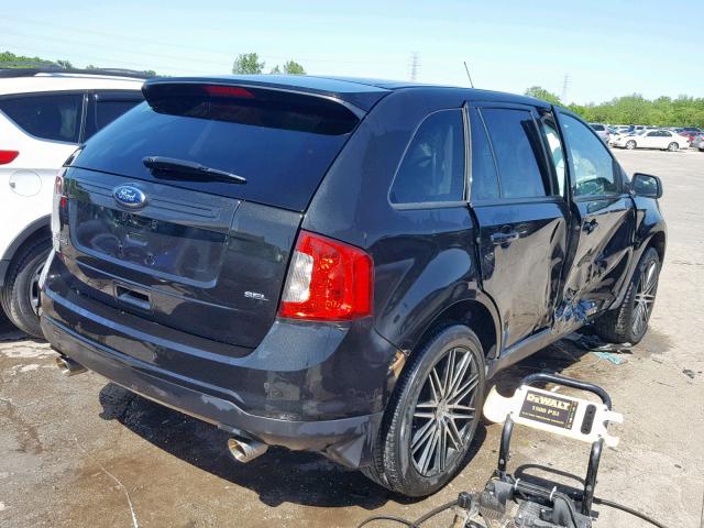 2FMDK3JC7DBA97168 - 2013 FORD EDGE SEL BLACK photo 4