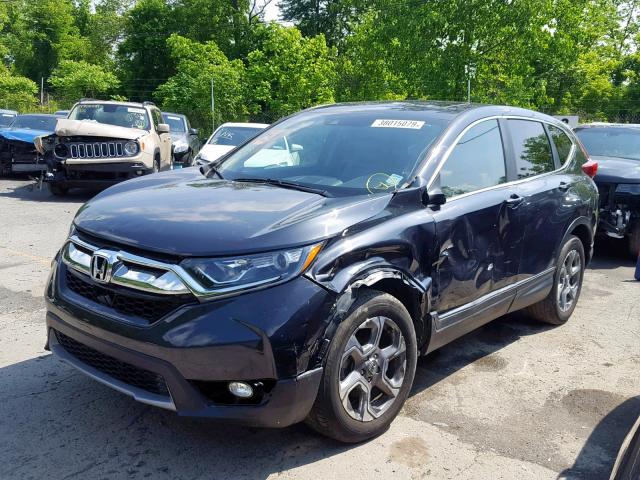 2HKRW2H81HH652412 - 2017 HONDA CR-V EXL BLACK photo 2