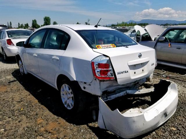 3N1AB61E27L681127 - 2007 NISSAN SENTRA 2.0 WHITE photo 3