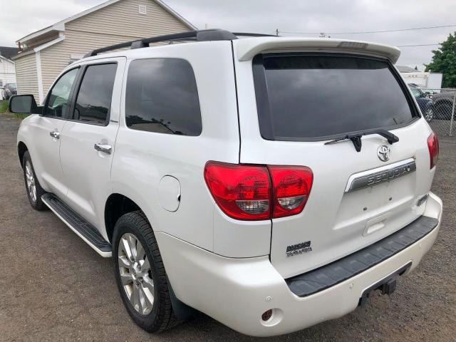 5TDBY67A48S001681 - 2008 TOYOTA SEQUOIA PL WHITE photo 3